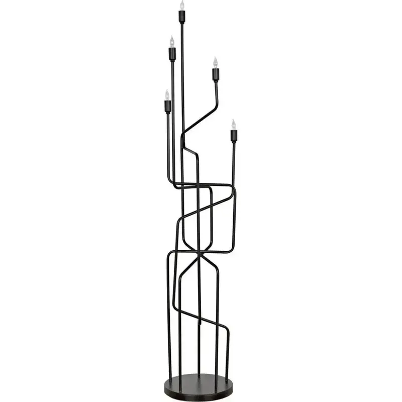 Black Metal Moriarty Floor Lamp – Adjustable Arc Design 1