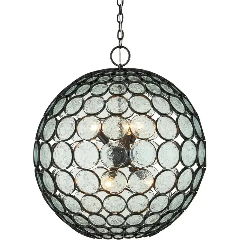 Black Orb Chandelier – Etude Industrial Chic 1
