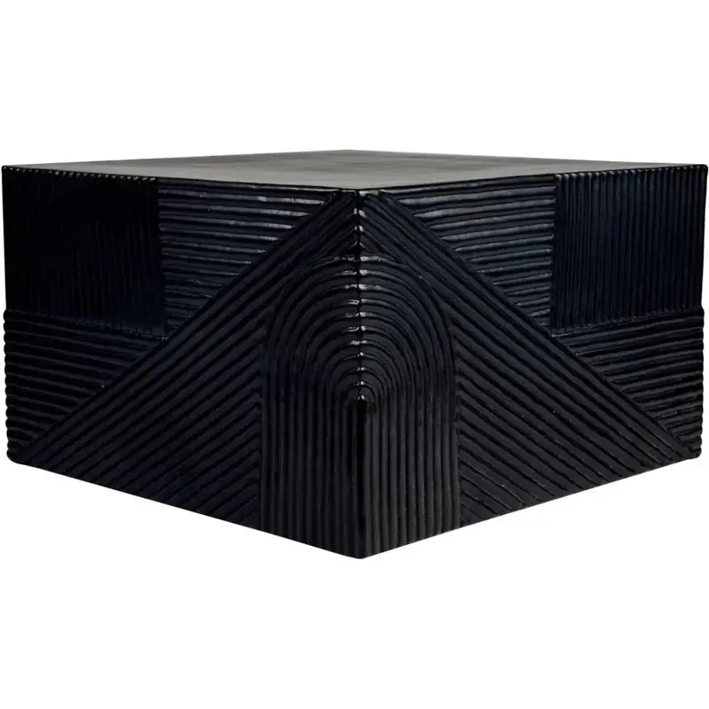 Black Serenity Square Accent Table – Outdoor Side Table 1