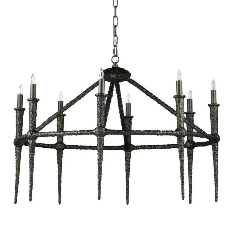 Blackthorn Cast Aluminum Chandelier – Refined Outdoor-Ready Structure 1