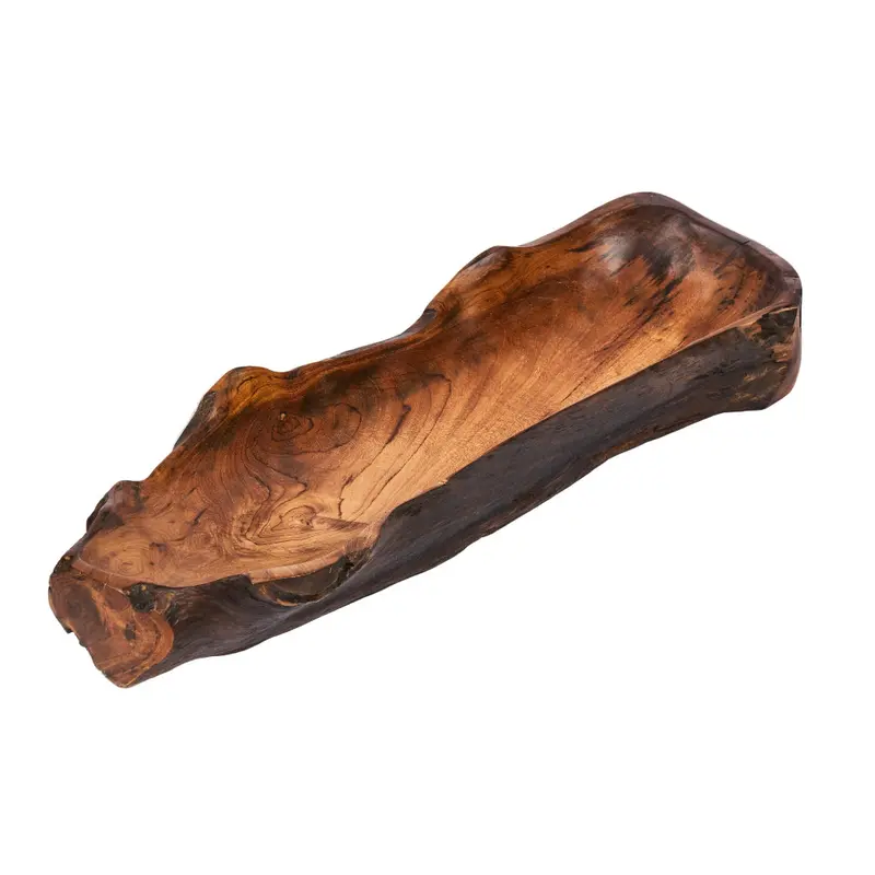 Blaise Natural Teak Wood Bowl – Organic Grain Serving Piece 1
