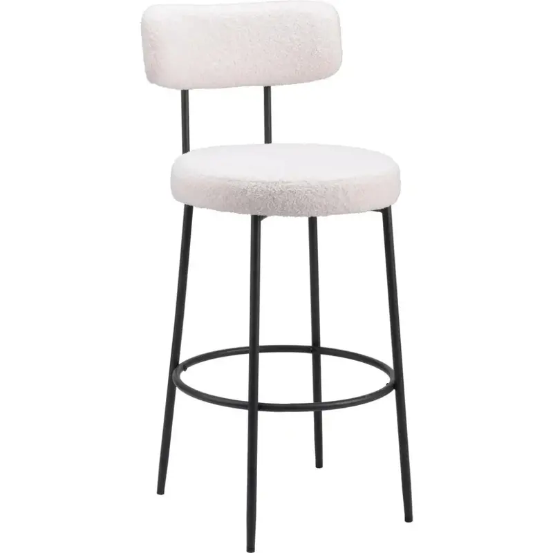 Blanca Ivory Barstools – Upholstered Set Of 2 1