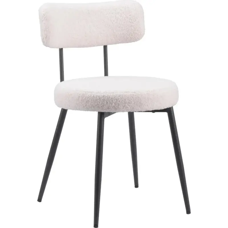 Blanca Ivory Dining Chairs – Pair With Contemporary Backrests 1