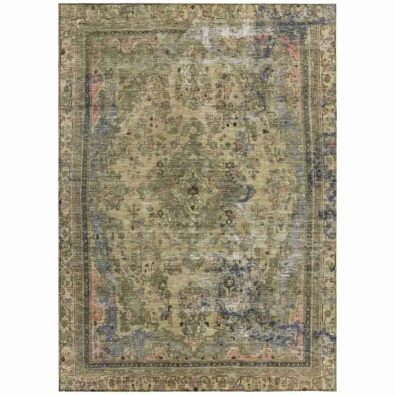 Blazura Aloe Indoor-Outdoor Rug – Refreshing Pastel Washable Floor Mat 2