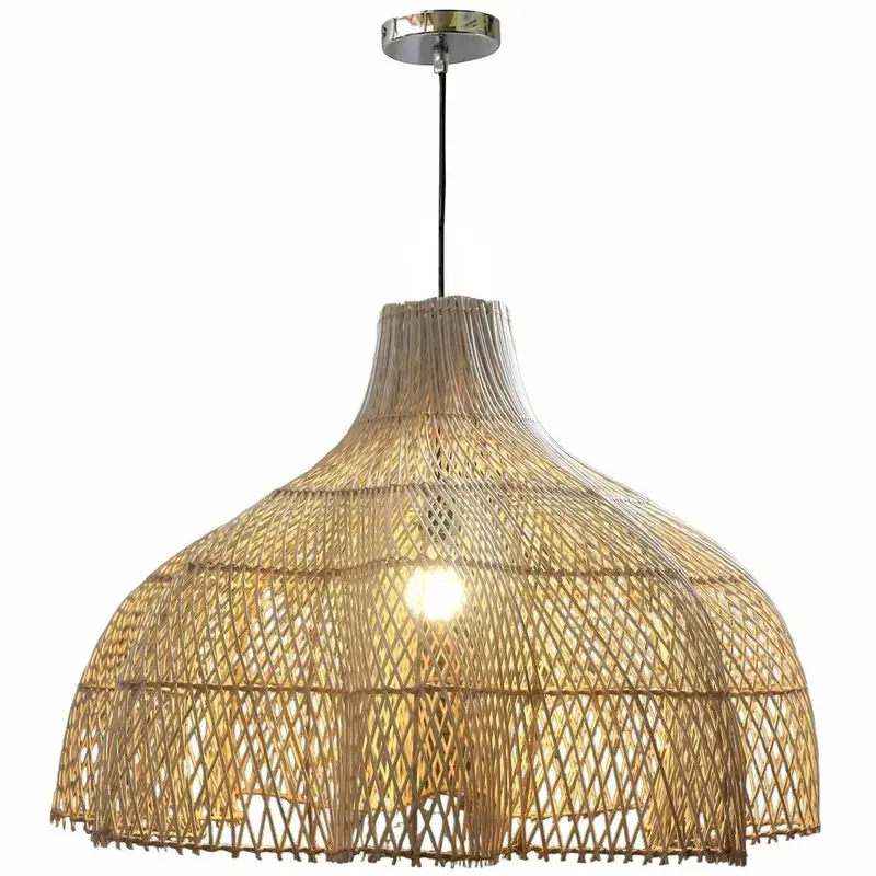 Bloom Natural Rattan Hanging Wicker Lamp 1