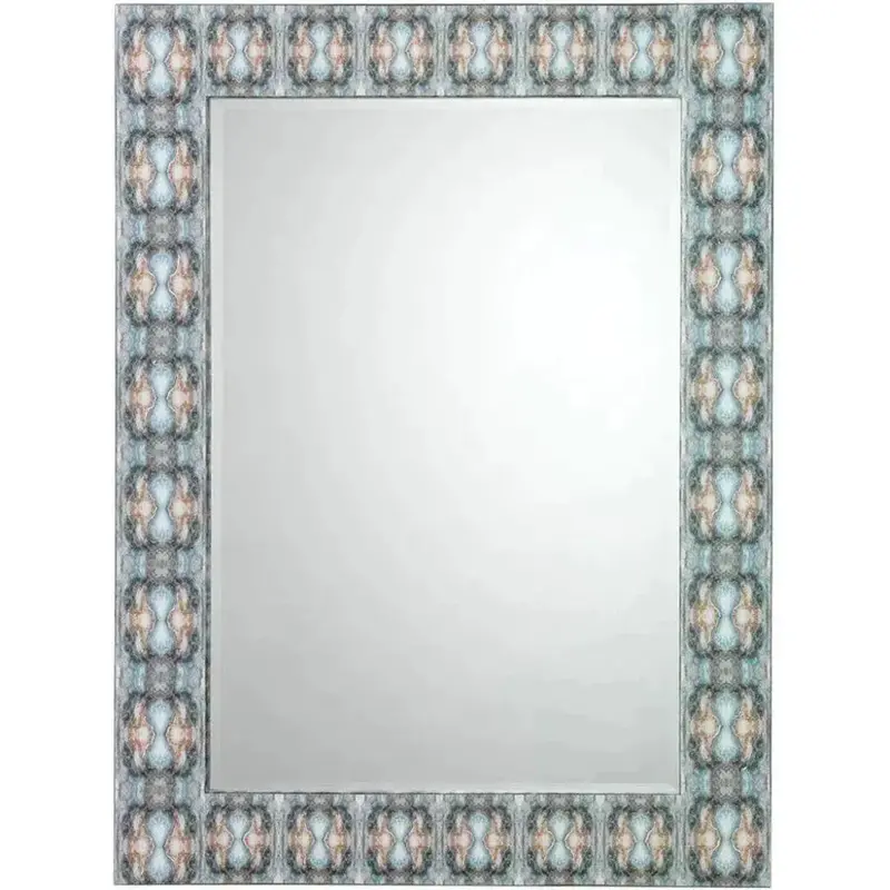 Blue Rorschach Reversible Wall Mirror – Contemporary Accent 1