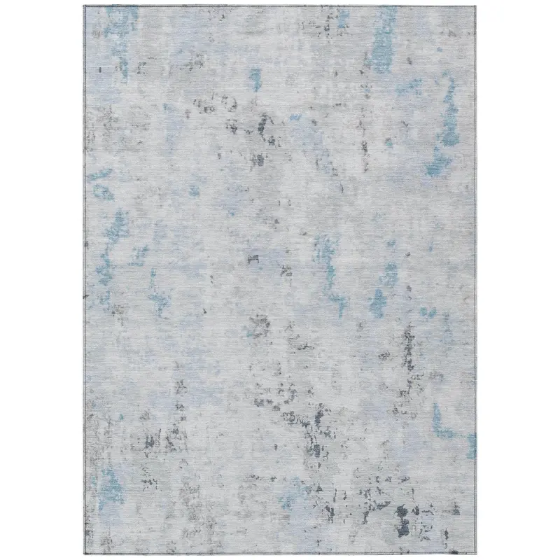 Blue Washable Indoor-Outdoor Area Rug By Jaelaris 1