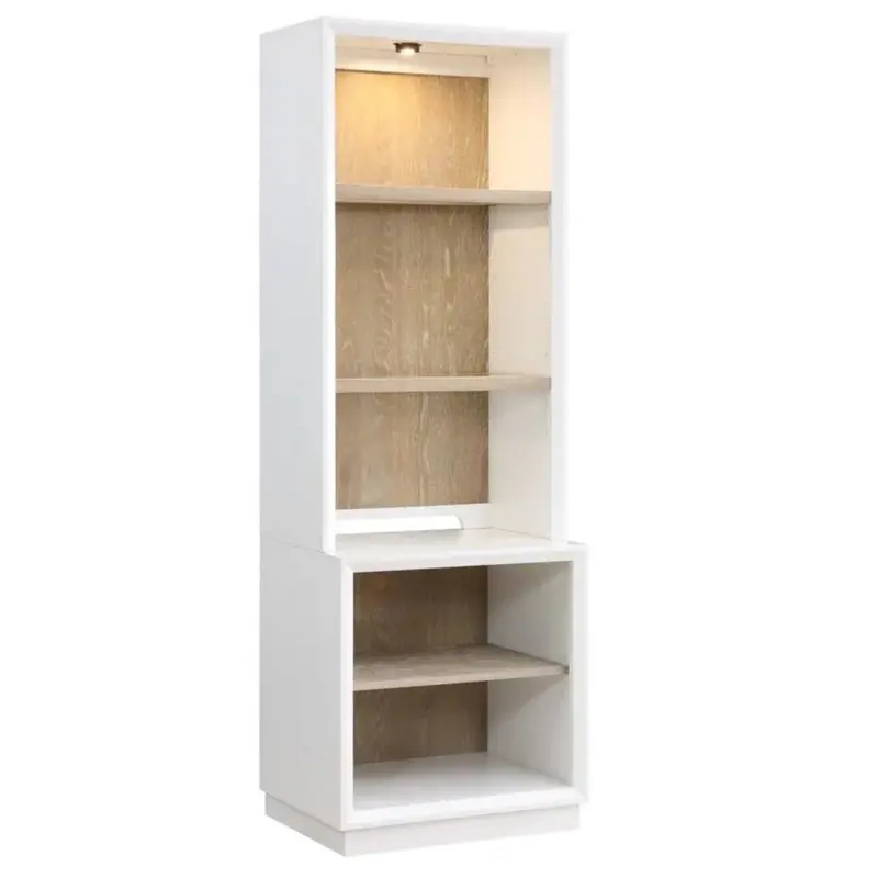 Boca Grande Low Bookcase Featuring Hutch Storage 1