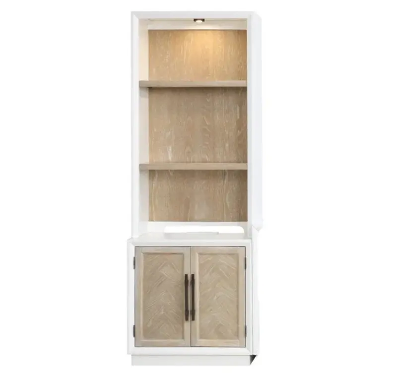 Boca Grande Two-Door Cabinet With Integrated Hutch 1