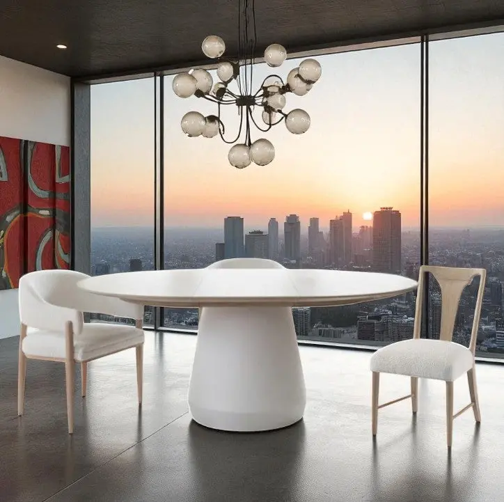 Bodhi Round-To-Oval Extendable Table (54"–72") With Assorted Chairs – 5-Piece Set 1