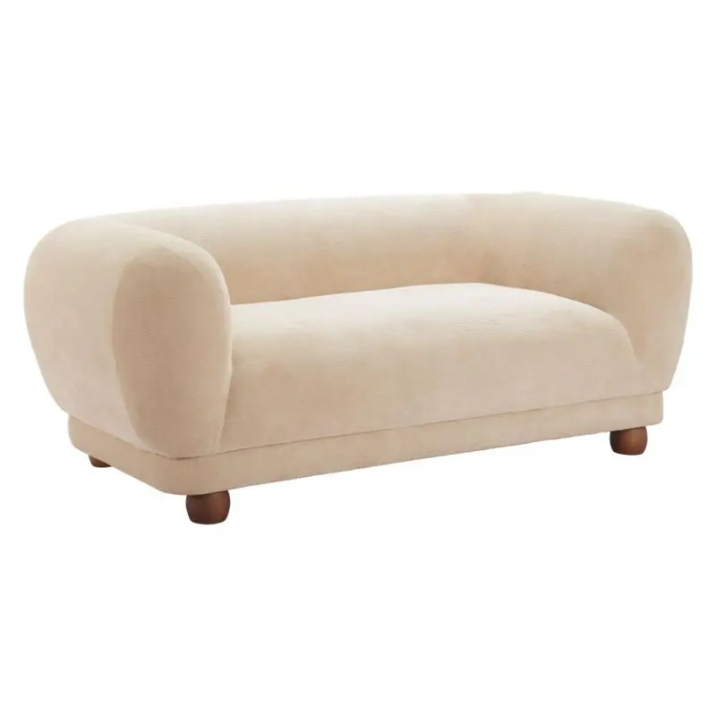 Boet Cream Upholstered Loveseat 1