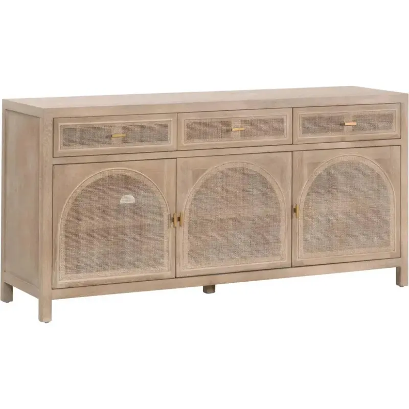 Bohemian Sideboard In Smoke Oak With Organic Texture 1