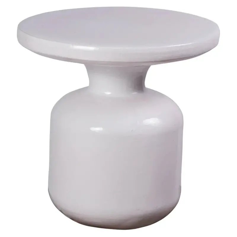 Bottle-Shaped Ceramic Patio Accent Table 1
