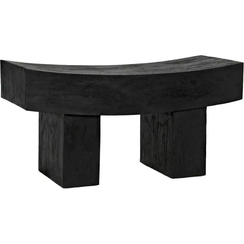Bow Statement Bench – Curved Silhouette & Upholstered Seat 1