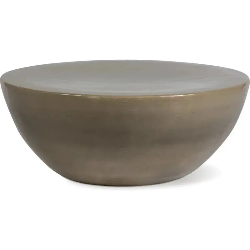 Bowness Ceramic Taupe Outdoor Coffee Table 1