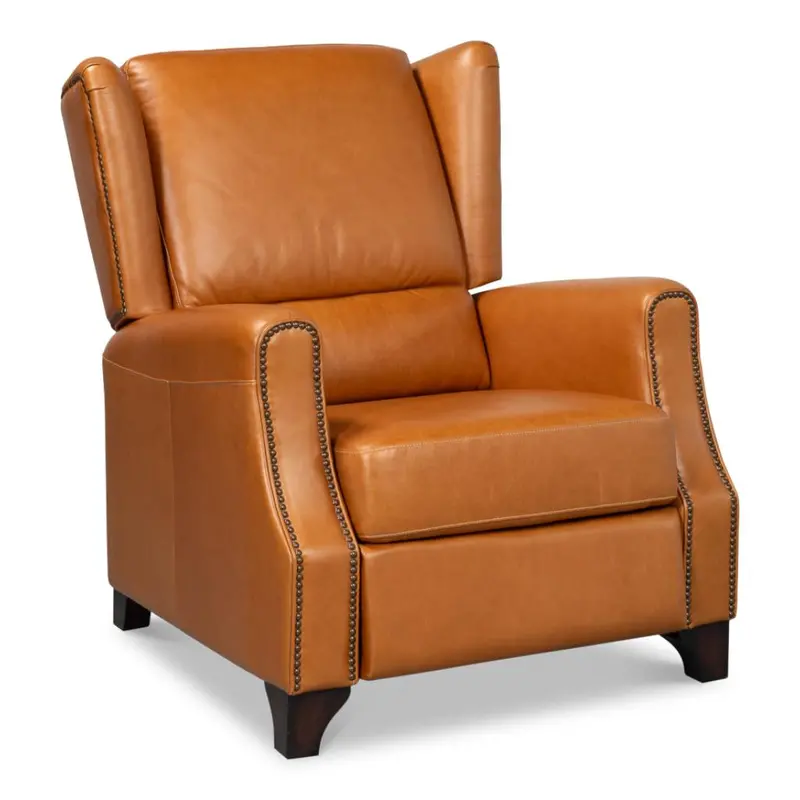 Bradford Brown Leather Wall-Saver Recliner With Adjustable Headrest 1