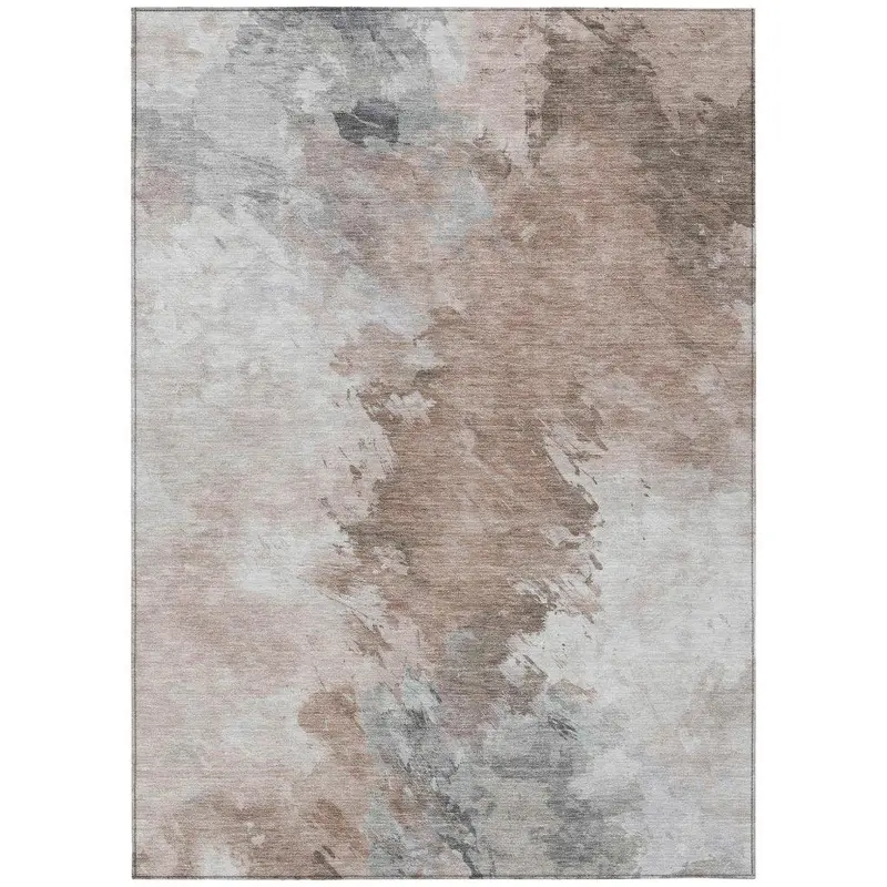 Braeas Brown All-Season Area Rug – Reinforced Edges & Stain-Repellent 2