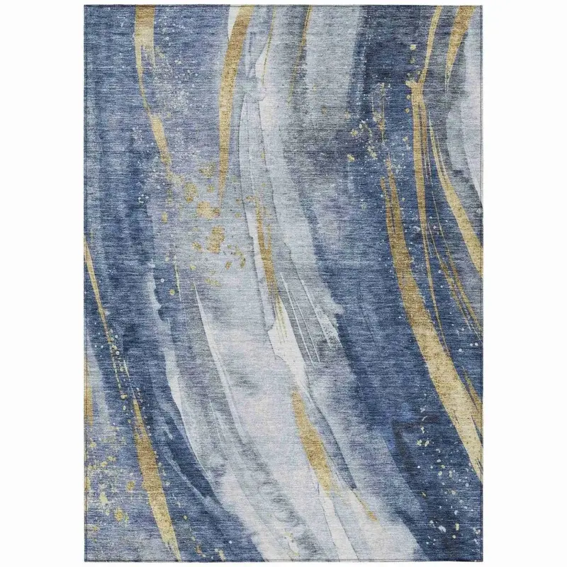 Braeon Blue Indoor-Outdoor Runner – Soft Texture, High-Traffic Friendly 2