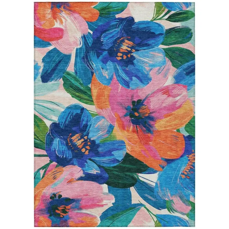 Braidea Blue Minimalist Porch Rug 2