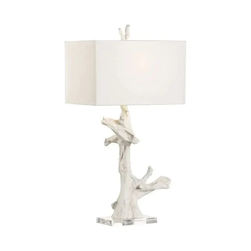 Branch Organic-Form Table Lamp In Matte White Ceramic 1