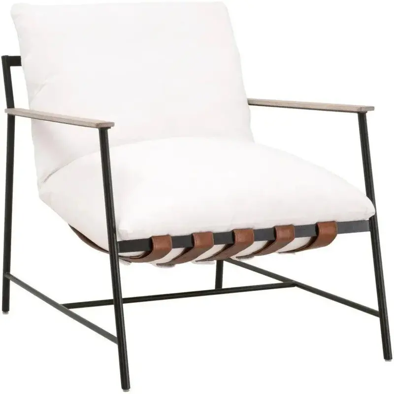 Brando White Club Chair With Livesmart Feather Fill 1