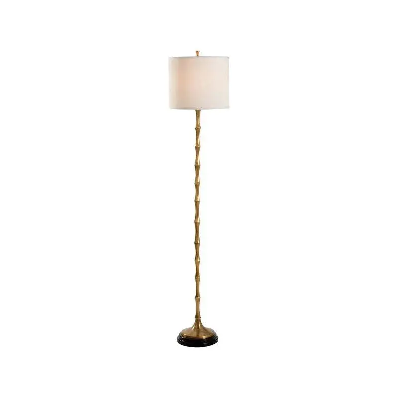 Brantley Bamboo-And-Brass Floor Lamp – Natural Material Hybrid Light 1