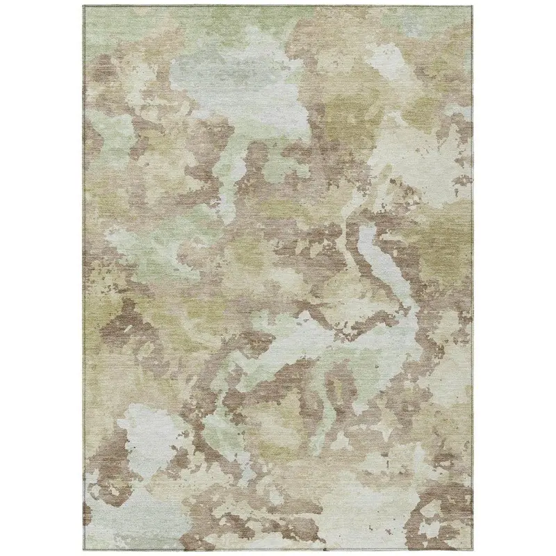 Branza Brown Rustic Indoor/Outdoor Washable Area Rug 2
