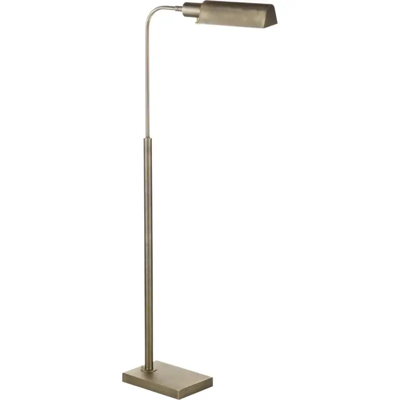 Brass Floor Lamp – Clatsop Artisan-Crafted Standing Light With Adjustable Shade 1