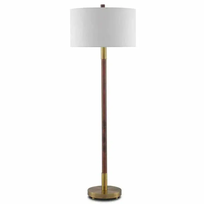 Bravo Gray Salt And Antique Brass Floor Lamp 1