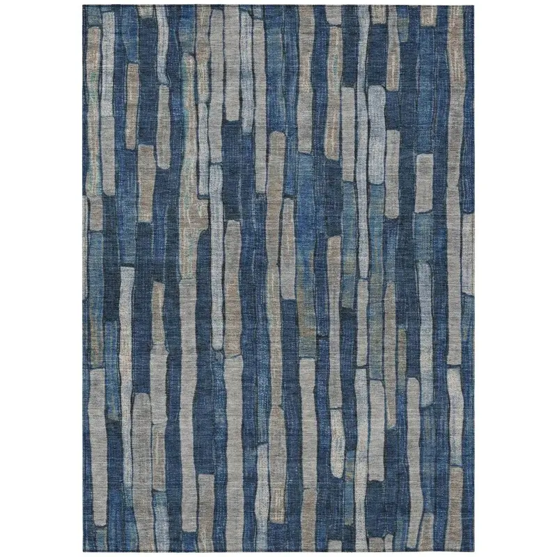 Brienna Blue Indoor-Outdoor Area Rug – Quick-Dry Washable Floor Mat 2