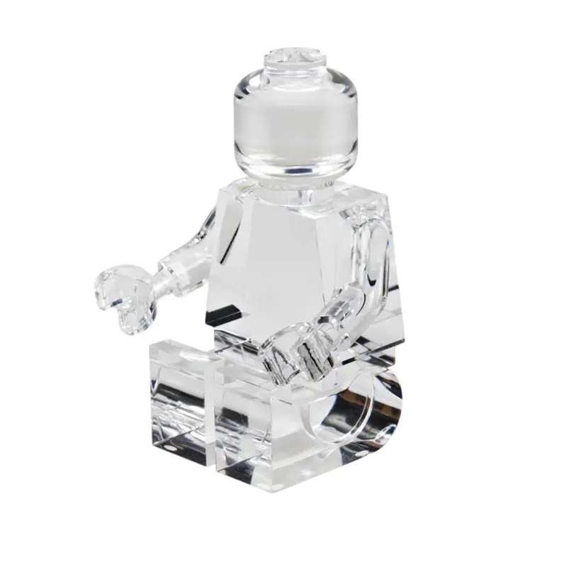 Brix Seated Figure Sculpture – Premium Clear Acrylic 1