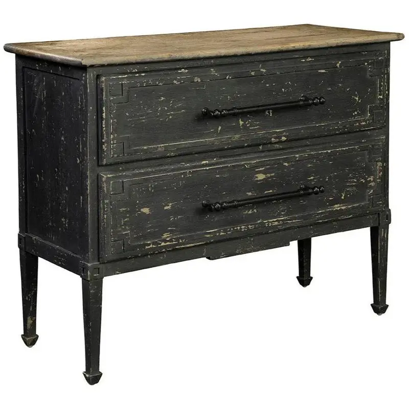 Brockton Black Wooden Storage Chest 1