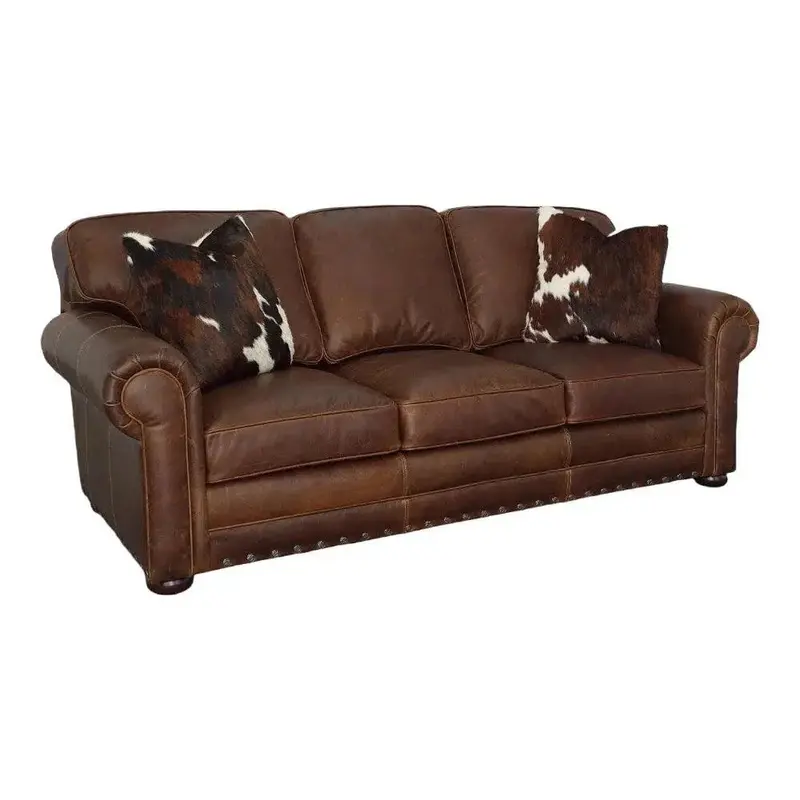 Brooklyn-Inspired Handcrafted Leather Couch 1