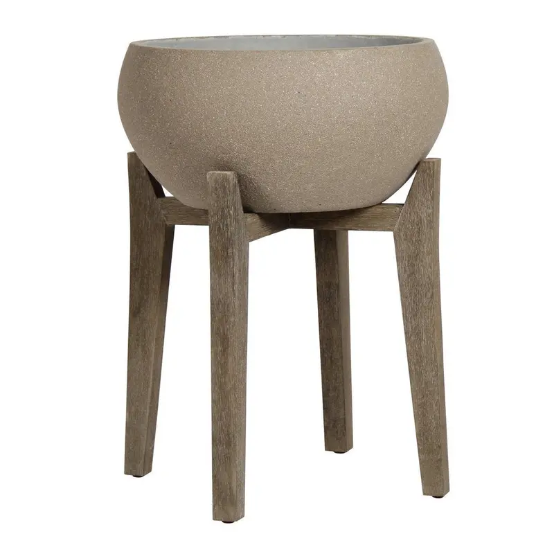 Brown Ficonstone Outdoor Urn Planter 1