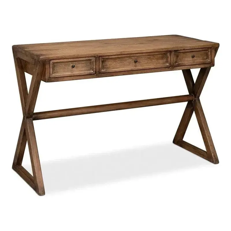 Brown Kitchen Desk – Warm-Toned Utility Desk For Compact Kitchens 1