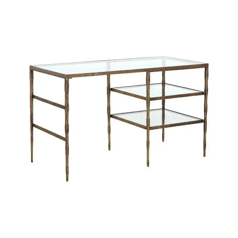 Bruna Desk With Antique Brass Accents 1