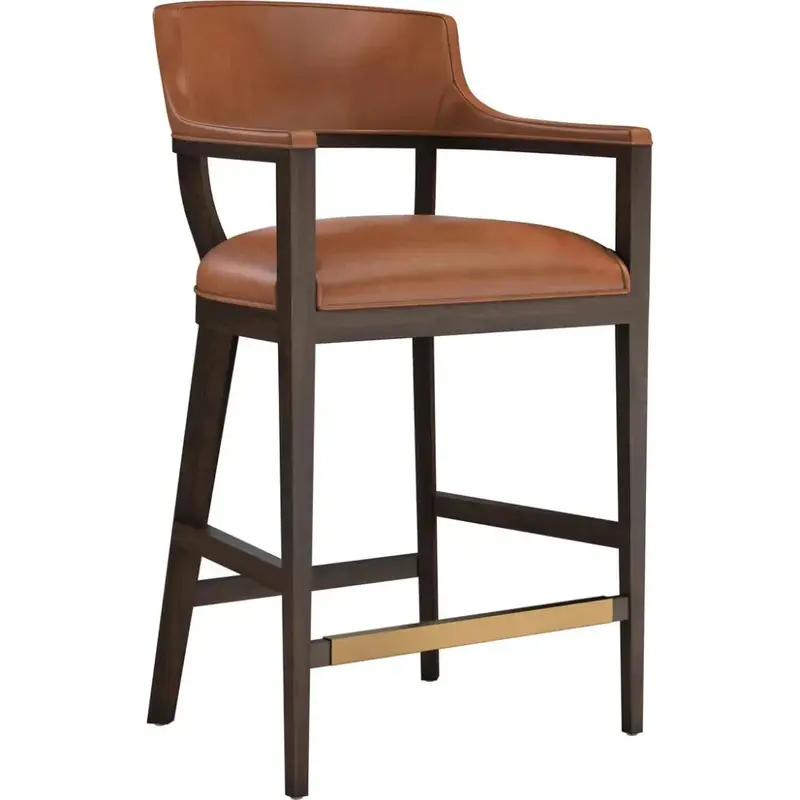 Brylea Top-Grain Leather Bar Stool 1