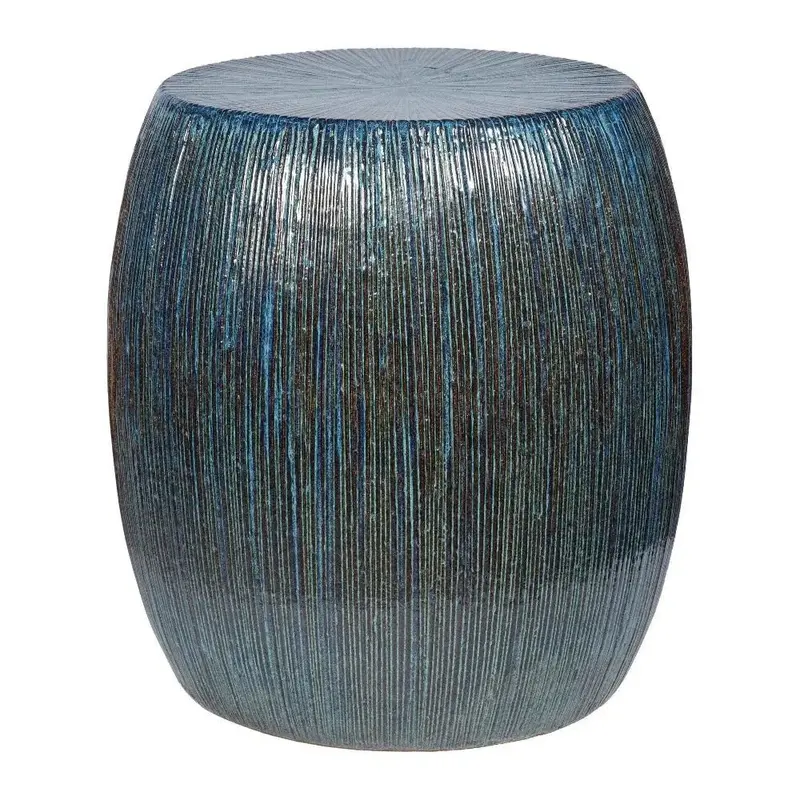 Bud Blue 16-Inch Outdoor Stool And Accent Table 1