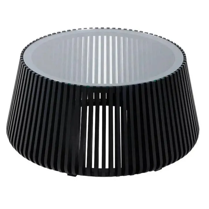 Bungalow Round Coffee Table With Glass Top 1