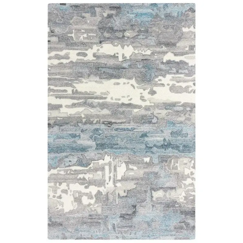 Bute Gray Abstract Living Room Area Rug 1