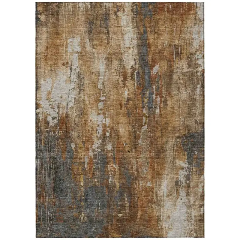 Caelion Orange Outdoor Rug – Bright, Sun-Resistant Washable Mat 2