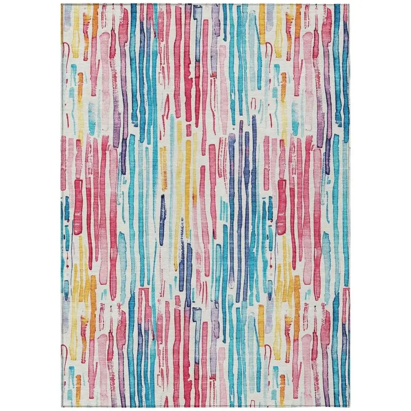 Caelira Ivory Indoor-Outdoor Rug – Minimalist Washable Floor Cover 2
