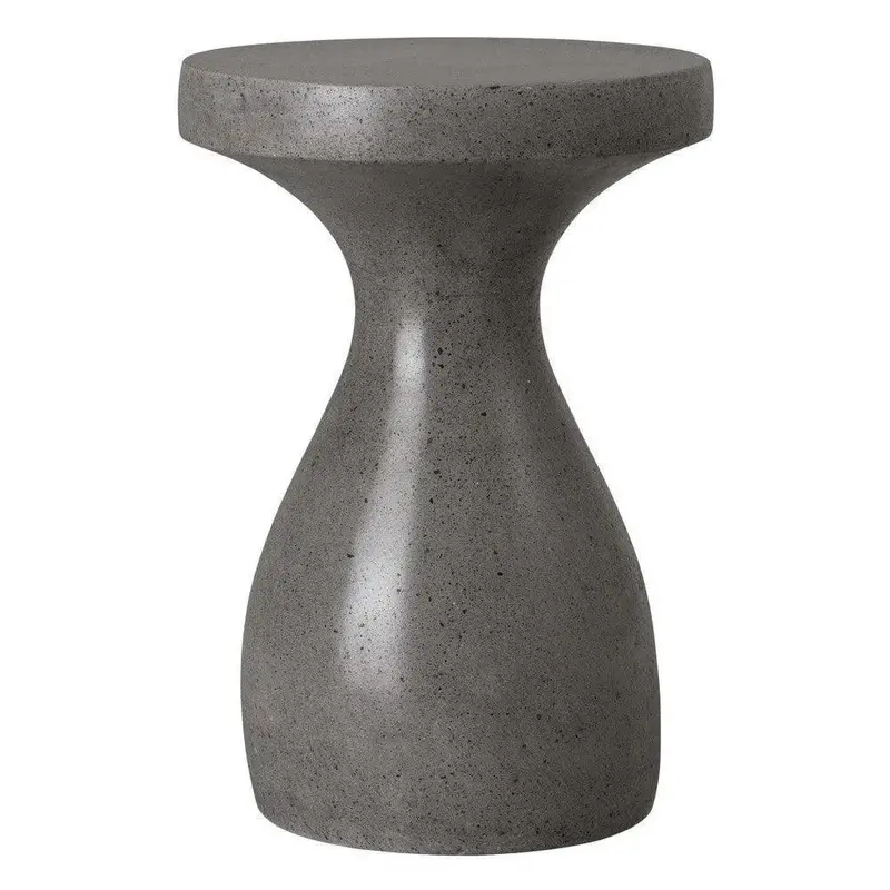 Caemen Teardrop Terrazzo Garden Stool – 22 Inch Sleek Outdoor Design 1