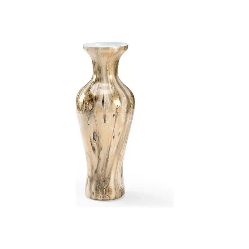 Calacatta Gold Marbled Glass Vase 1