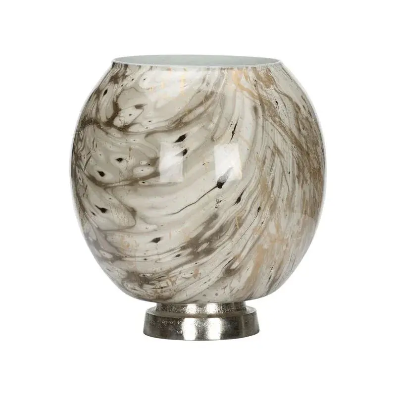 Calacatta Gold-Trimmed Aluminum-Base Vase 1