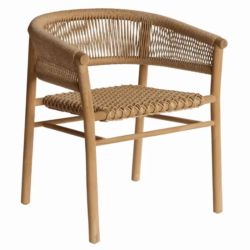 Calais Teak-Framed Outdoor Dining Chair 1