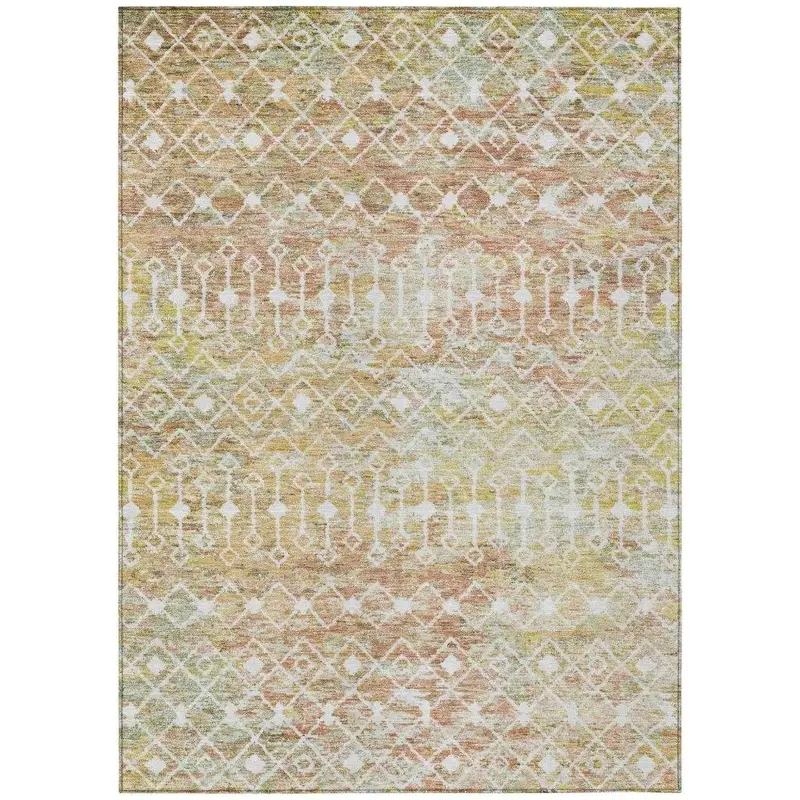 Calandria Orange Outdoor Rug – Vibrant Washable Indoor-Outdoor Area Mat 2