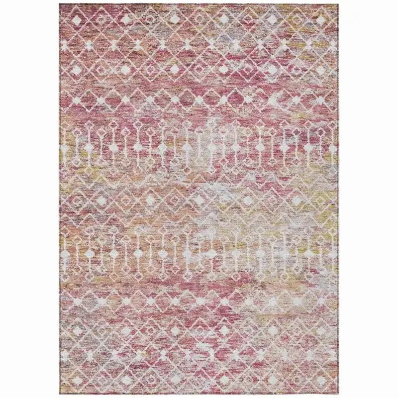 Calandria Pink Indoor-Outdoor Rug – Soft Yet Durable Washable Floor Cover 2