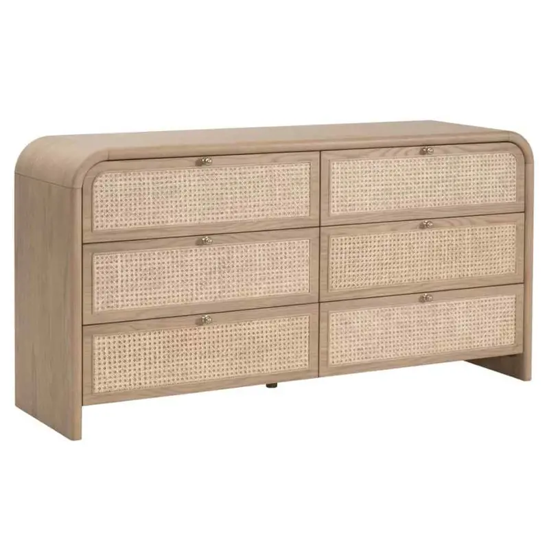 Cannes Double Dresser – Six-Drawer Solid Wood Storage Unit 1