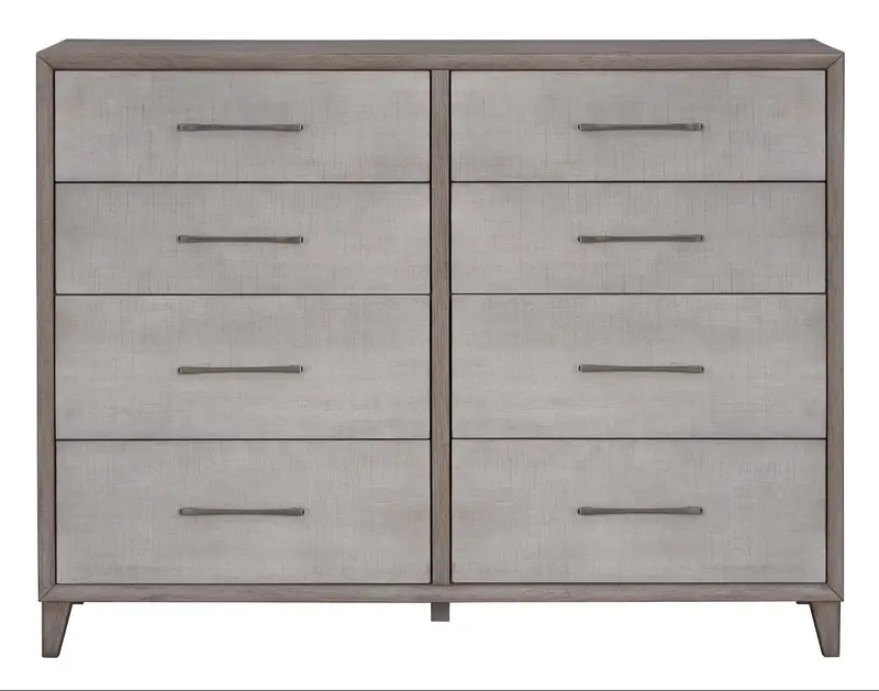Cape Eight-Drawer Wooden Dresser With Mirror Accent 1
